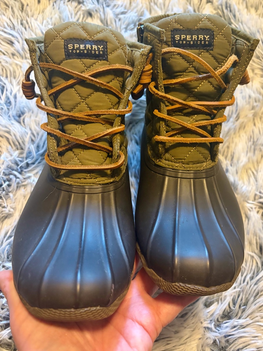 Sperry Saltwater Lace Up Quilted Duck Boots